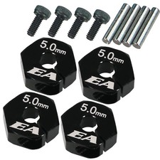 Eagle Racing Set Adattatore Ruota 5mm 4pz Nero per TT-02 TT02-RV2 RC Drift