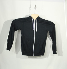 Fruit of the Loom Softspun 100 Cotton Men's Black Zip Hoody Shirt Jacket Sz S