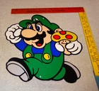 VINTAGE MARIO BROTHERS SUPER NINTENDO "LUIGI" ENAMEL VIDEO GAME METAL BROS SIGN!