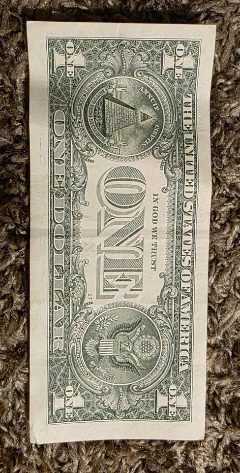 September 23th, 1937 Birthday Note $1 One Dollar Bill Fancy Serial Number - Image 3 of 3