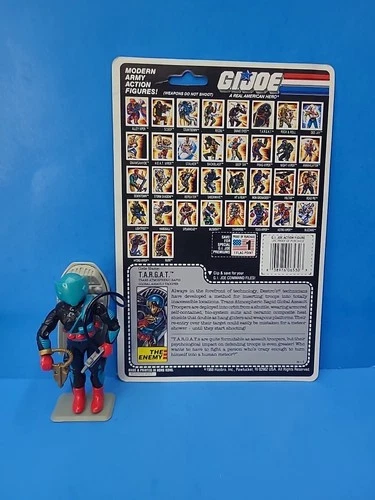 GI Joe TARGAT 1989 v1 100% COMPLETE w/ Full Card Back Cobra Vintage ARAH
