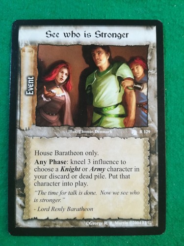 A GAME OF THRONES CCG - (A TOURNEY OF SWORDS) SINGLE RARE CARDS - Picture 12 of 18