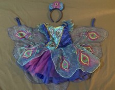 Peacock Queen Kids Girls Size Small 2 Piece Child Costume Dress Up 3-4 years
