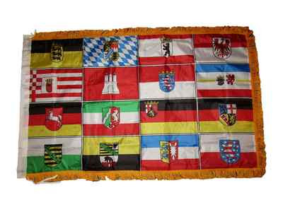 3x5 German 16 States Poly Nylon Sleeve w/ Gold Fringe Flag 3'x5' Banner