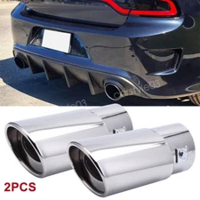 For Dodge Charger SRT Exhaust Pipe Rear Tail Muffler Chrome Stainless Steel Tip