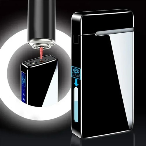 Power Display USB Charge Plasma Butane Gas Lighter With Flashlight 3in1 Jet - Picture 20 of 30