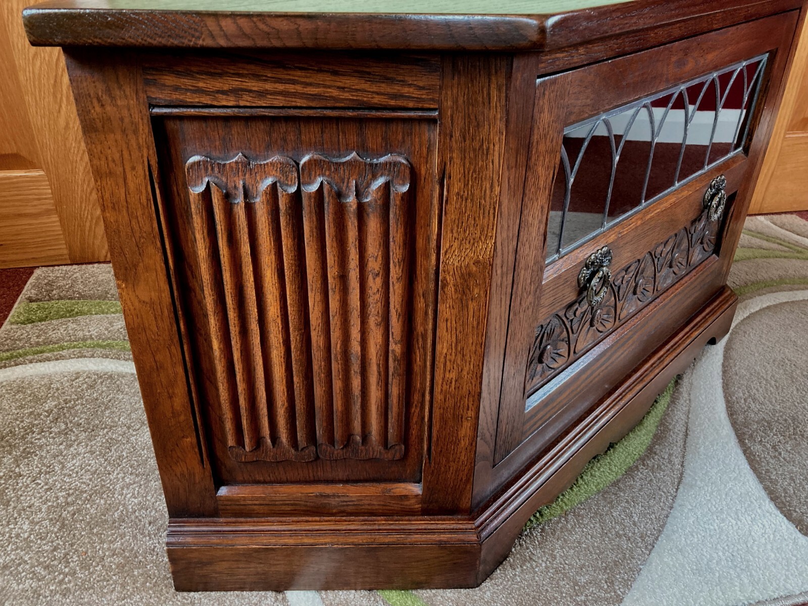 An Old Charm TV / Stand with Drawer in Light Oak colour model