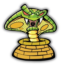 Autoaufkleber wütend Schlange Kopf K3282 Sticker-12cm