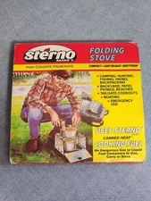 Sterno Folding Stove Compact Emergency Use Camping Hiking Tailgating Picnic Fire