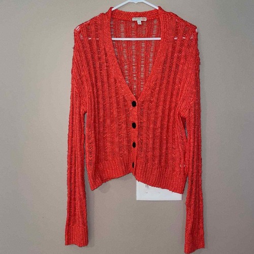 Gianni Bini Women's Orange Cardigan 