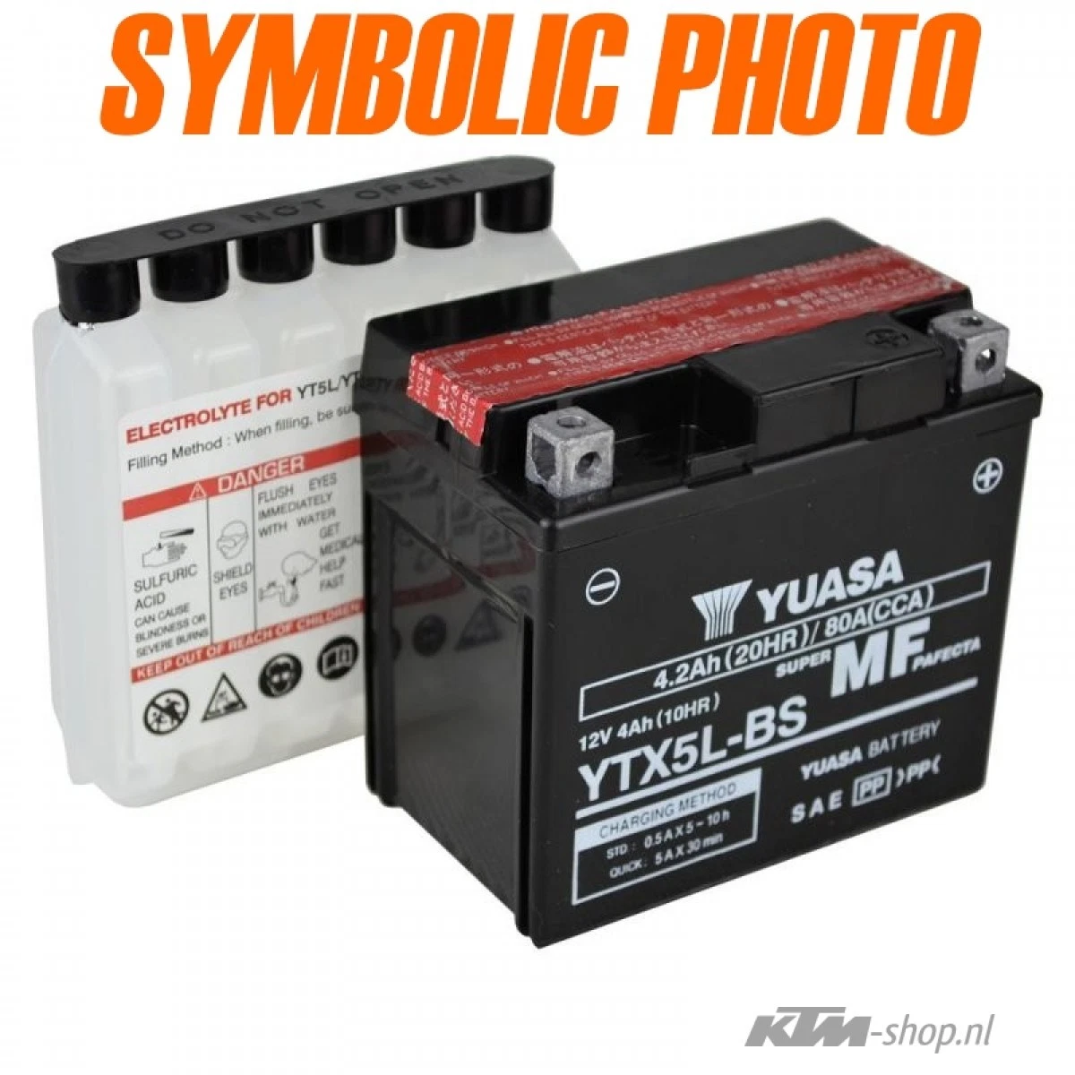 KTM ORIGINAL BATTERY 12V 8AH DUKE 125 200 250 390 COD. 90611053000