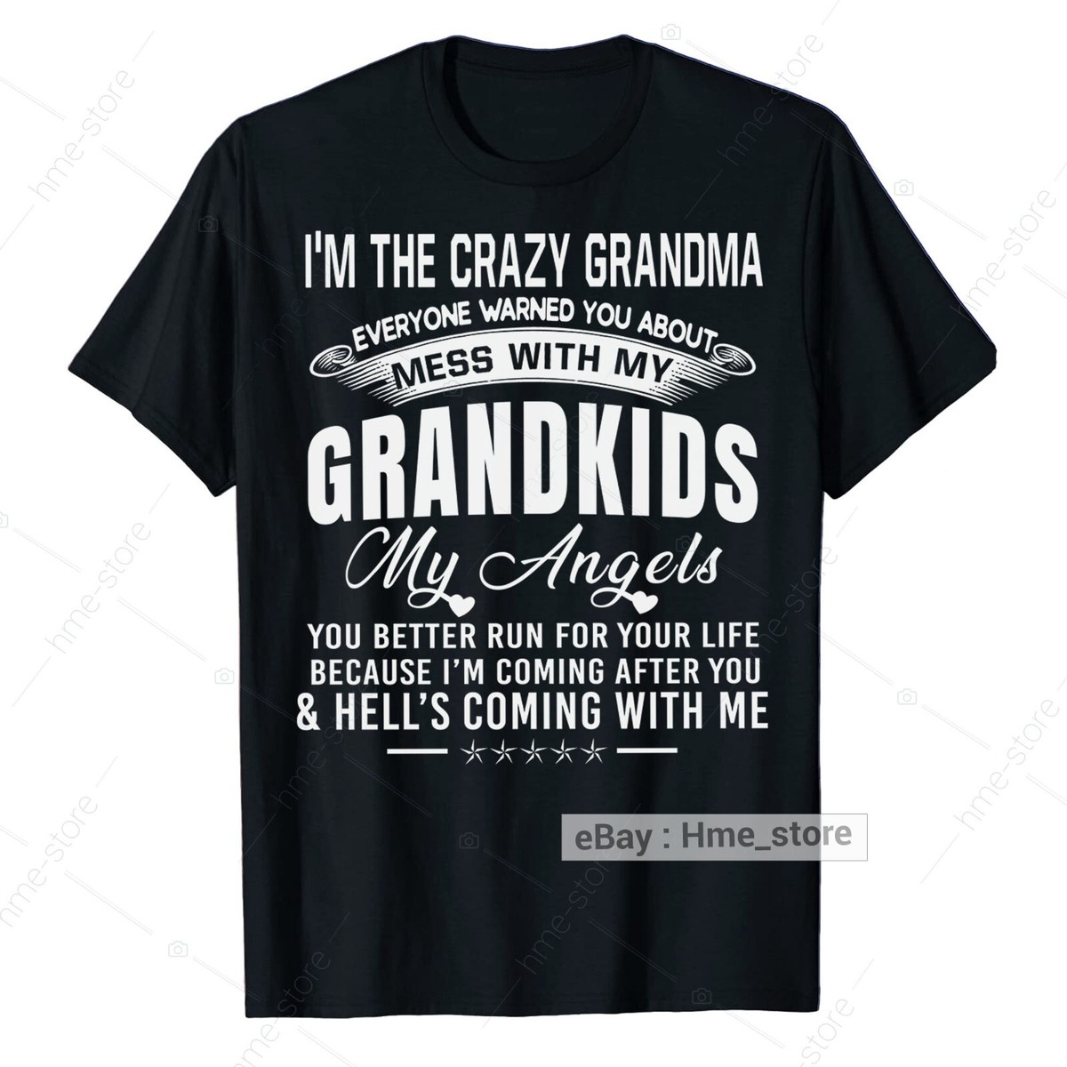 Funny Crazy Grandma T-Shirt For Grandmother Tee Gift Don't Mess