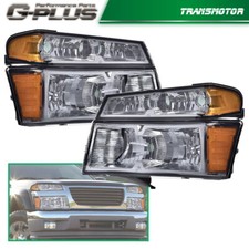 Fit For 2004-2012 Chevy Colorado Gmc Canyon Smoked Headlights