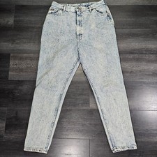 Vintage Lee Riders Jeans Womens 20W Acid Wash High Rise 80s Mom USA Union Made