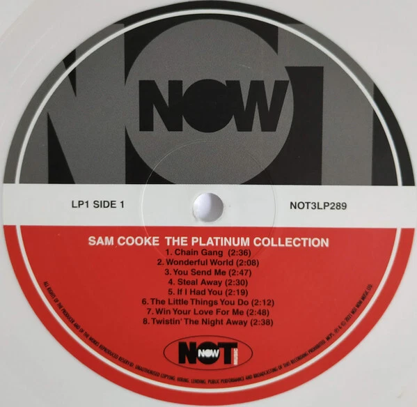 Sam Cooke The Platinum Collection - Cool White Color - 3LP - Brand New Vinyl - Image 2 of 4
