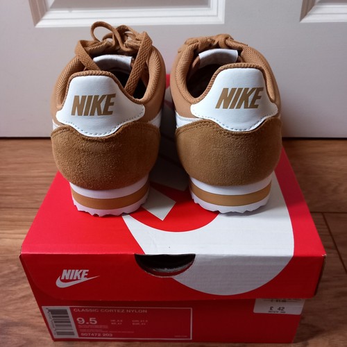 Deadstock Nike Cortez Nylon UK8.5 EU43 US9.5 gedämpft Bronze weiß brandneu in Verpackung selten - Bild 4 von 13