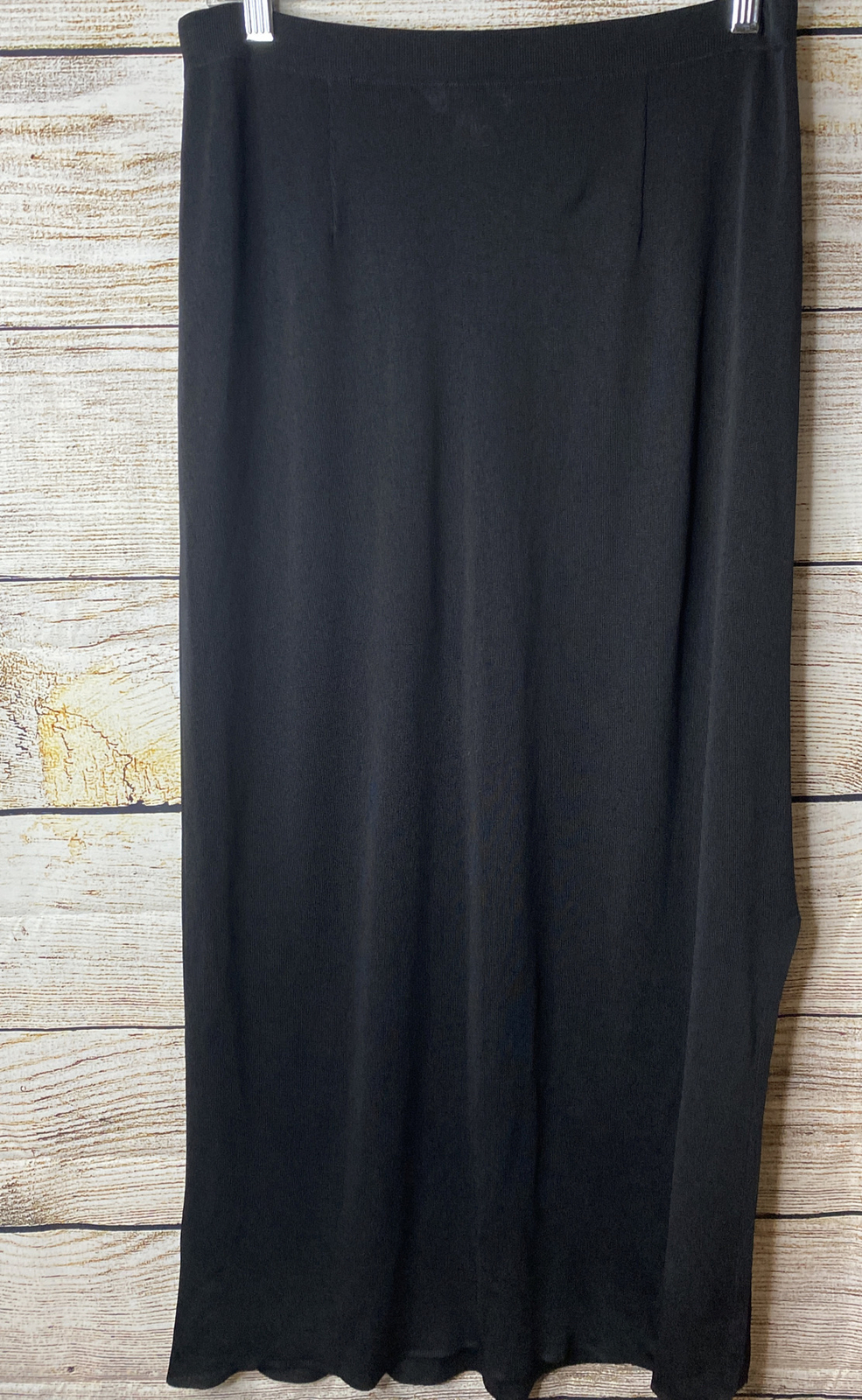 ESCAPE  Howard Wolf Solid Black Stretch Knit Maxi… - image 5