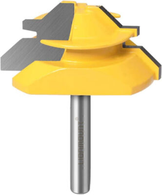 WSOOX 45° Lock Mitre Fräser Set – 3 Stück, 1/4 Zoll Schaft, Für Gehrungsverbindungen In Holz