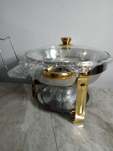 Chafing Dish 4.5L Buffet Server With Glass Lid. Warmer for Banquet Kitchen