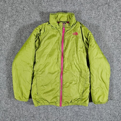 The North Face Reversible Full Zip Jacket Green/Red Youth Size Large (14-16)