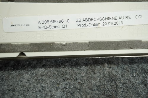 MERCEDES W205 C43 C63 AMG PUERTA SUELO RASGUÑO UMBRAL MOLDURA CUBIERTA ILUMINADA OEM - Imagen 8 de 8