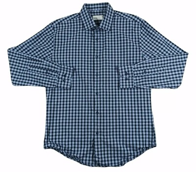 NORDSTROM Rack Mens Shirt Button Up Long Sleeve Casual Blue Size 15.5 32/33