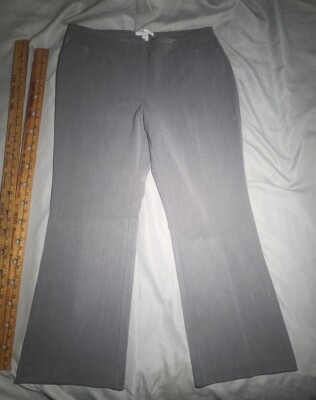 Chicos Pants Women Size Gray Chino Flat Workwear Pocket