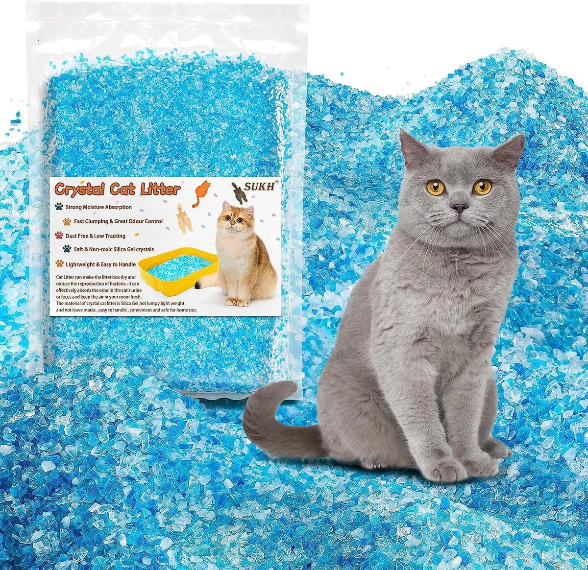 Clear choice crystals cat litter top