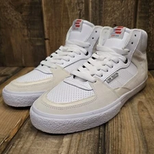 ETNIES SCREW VULC MID X SOUR SKATE SHOE SNEAKER WHITE NUBUCK MENS US 9 *READ