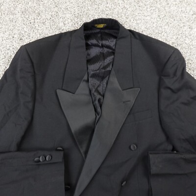 Christian Dior Jacket Men 44 Black Peak Lapel Tuxedo Blazer Sport