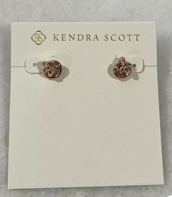 Kendra Scott Presleigh Love Knot Rose Gold Tone Small Stud