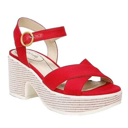 LifeStride Marilyn Pointed Toe Kitten Heel Slingback Pumps in Red | Lyst