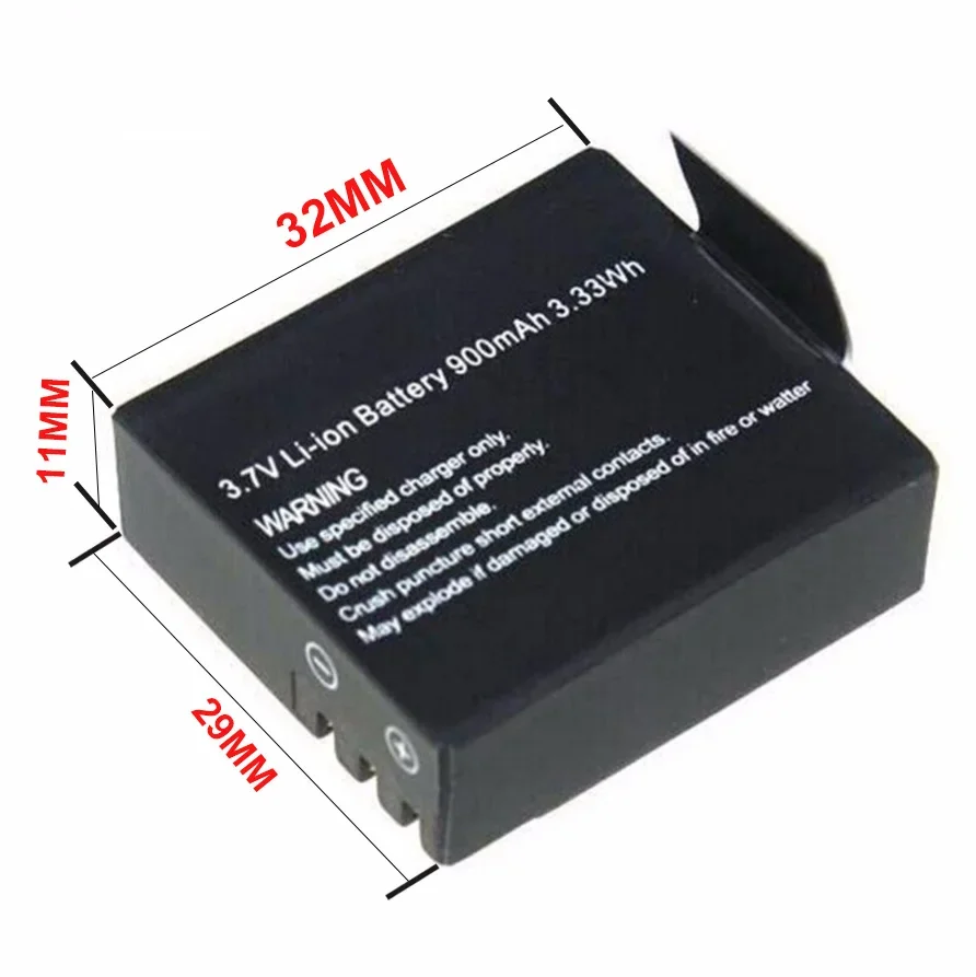 2x vhbw Li-Ion Batteria Set 900mAh (3.7V