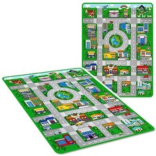 Pre School Kids Children's Play Mat City Race Car Toy Track Rug Eva Foam Mat