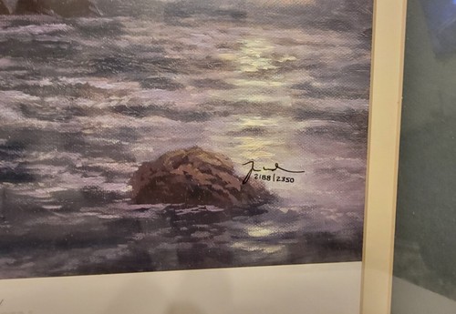 Thomas Kinkade "Split Rock Light" Lighthouse Landmarks Print Sn 2188/2350 - Picture 3 of 6