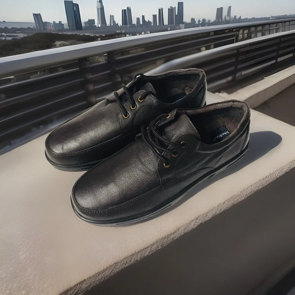 Zapatos cómodos Oxford John Blair para hombre talla 10 M cuero de cabra marrón con cordones Foto 2 de 4