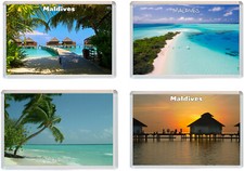 Various Maldives 96 x 67mm Jumbo Fridge Magnet - Holiday Present Gift Souvenir