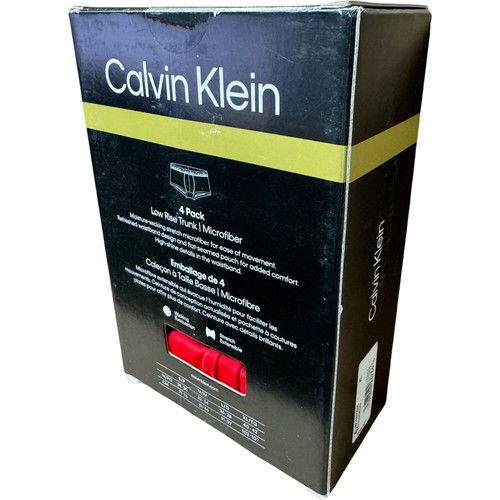 Calvin Klein Underwear Men Low Rise Trunk 4 Pack Microfiber Stretch Black S-XL - Picture 7 of 9