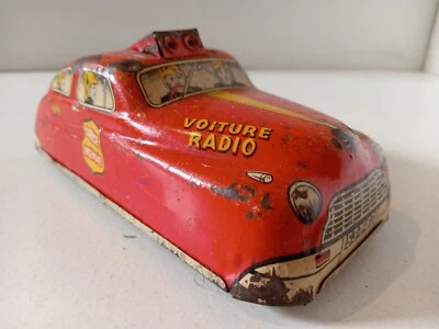 Joustra Cadillac 1960 Radio Taxi Pompiers tole friction 1/24 - Photo 1/4