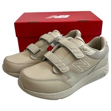 New Balance 928v3 Hook And Loop Walking Shoes Mens 8 4E Wide Beige Bone Leather