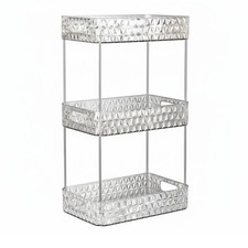 2-Tier Cosmetic counter areasaving Desktop Shelf adaptable for Bedroom, Women