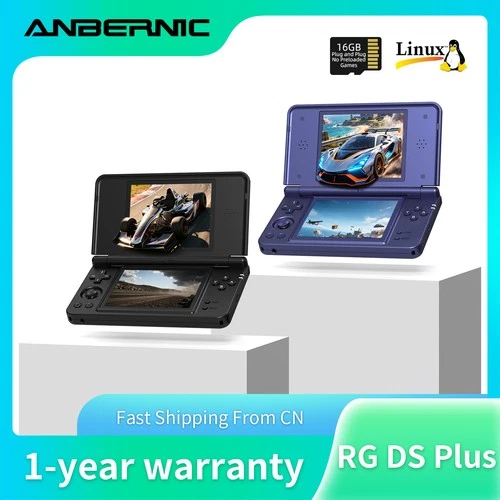 ANBERNIC RG DS Plus Retro Handheld Game Console Dual-Screen Linux RK3568 Gifts
