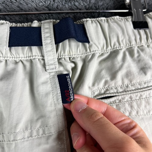 Vintage Abercrombie & Fitch Trousers Mens Large Cargo Paratrooper Convertible AF - Picture 11 of 16