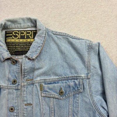 Esprit jeanswear denim Jacket short Size large light wash cotton 90s vintage 