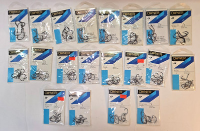 Owner 5114 Mutu Light Circle Hooks, 20 Pkgs, Various Sizes, New in Pkg, Japan