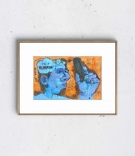 Random Sketchbook Pages: Dunkin :Paper: 6x19 Unique Neo-Expressionism