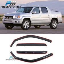 For 2006-2014 Honda Ridgeline In Channel Window Visors Deflectors 4pcs - Acrylic