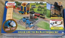 Logan & Blue Engine Set - Thomas & Friends Wooden Railway Train Engine CCX63