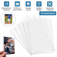 20-100PCS 5" X 7" Rigid Print Protectors Hard Plastic Photo Card Sleeves Top