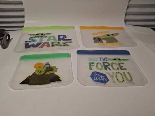 Star Wars Mandalorian Baby Yoda Grogu Wiederverwendbare Snackbeutel 4 Größen Set》60